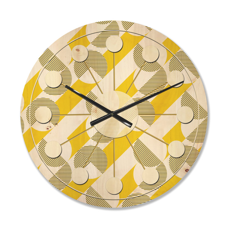Horloge murale abstraite géométrique II, Moyen
