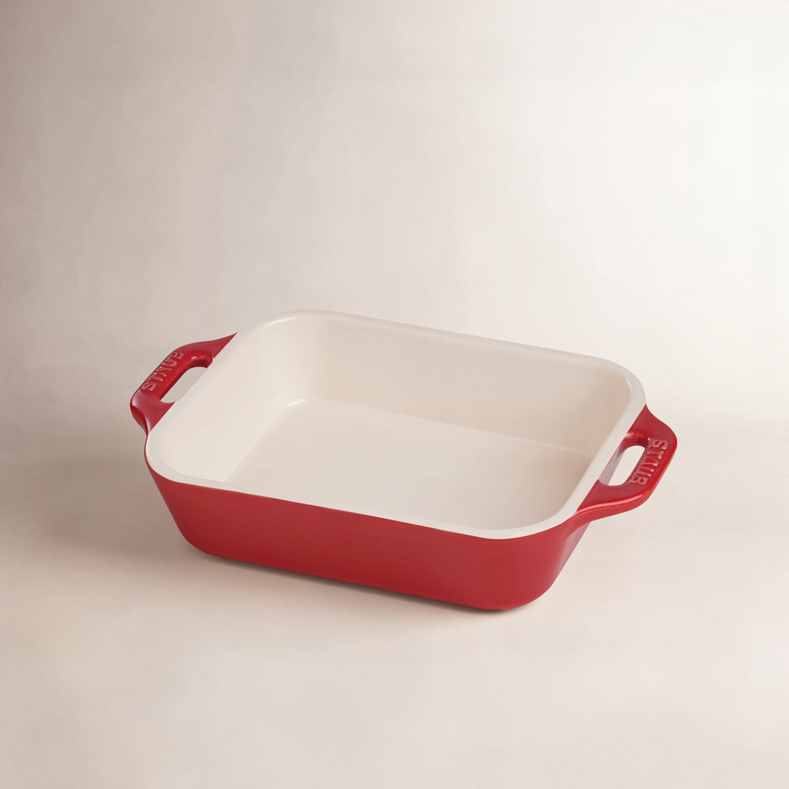 Staub Ceramics Rectangular Oven Dish, Cherry