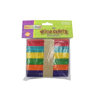 Chenille Kraft® Wood Jumbo Craft Sticks, Natural, 500/Box