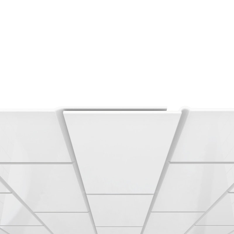 Acrylic Backwall Kit, 62" H x 60" W x 36" D, White