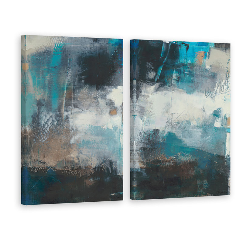 « umbra v », ensemble de 2 reproductions de peintures à l’acrylique sur toile, H 36 po x l 24 po x L 1,5 po