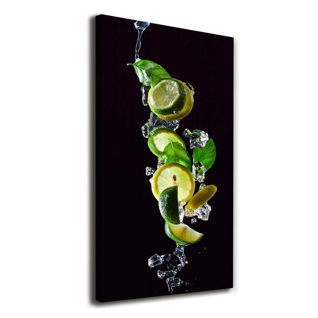 Limette und Zitrone - Kunstdrucke auf Leinwand - Wrapped Canvas