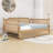 Daybed with Sturdy Wood Construction and Under Bed Trundle-496670457-496670461
