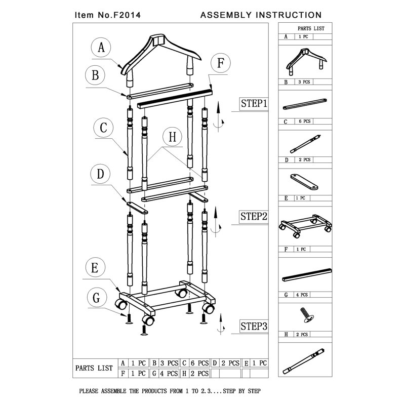 Riesner Freestanding Valet Stand