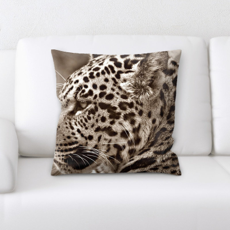 Coussin de jeté jaguar