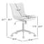 Chaise de bureau pivotante en cuir véritable avec roulettes Brionni-1037692688