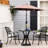 Black 30" Round Patio Dining Table With Umbrella Hole, Cast Aluminum Outdoor Table. Rust- Material, Balanced Design Bistro Build, Adjustable Feet