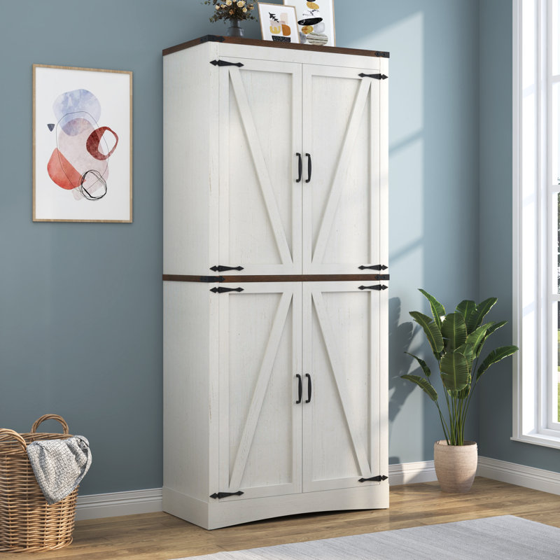 Janin 71.03'' Kitchen Pantry, White