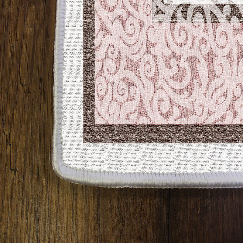 Stylish Hall Carpet (3.3 x 6.6 ft), 100% Polyester, 0.3 in Pile Height | Antibacterial, Non-Slip PVC Felt Dot Underside | Machine Washable, 3D Digital Print, Durable & Easy to Clean | Perfect for Entryway & Living Areas