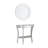 Nya 32.25'' Solid Wood Console Table and Mirror Set