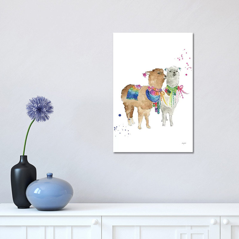 «Drama Llama» par Kelsey McNatt - reproduction d'art, Toile tendue, Non mat, H 12 po x l 18 po x 1,5 po