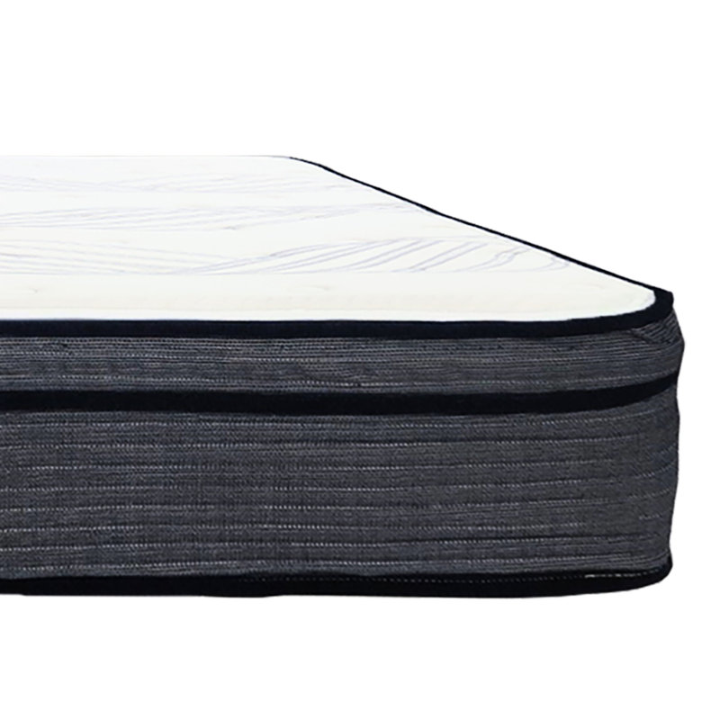 14 po Très grand matelas avec tricot doux, mousse alvéolée pour la circulation de l'air, système de ressorts ensachés, soulagement des pointes, matelas, mousse, support de bord solide, sommeil confortable