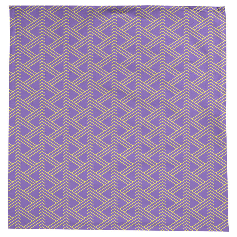 Nappe zig zag classique, Mauve/jaune