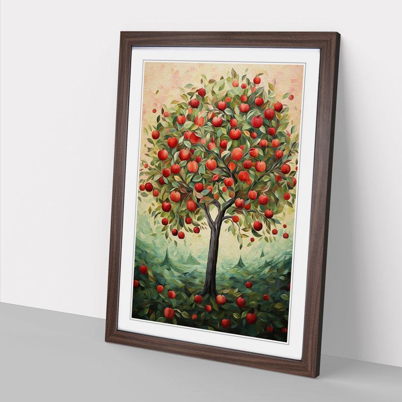 Apple Tree Orphism Art Framed Print, 46cm H x 34cm W, Walnut Framed