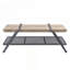 Charmante table basse industrielle rustique avec rangement supplémentaire et fabrication durable
