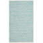 Tapis turquoise / ivoire en coton tissé à plat Modena-63695730