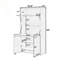 Buffet multifonctionnel avec huche et poste de travail pliable-134537624