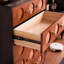 Armoire d'appoint en bois massif noir et brun