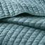 Courtepointe bleu sarcelle double / grand - 3 pièces, tissu en microfibre, rembourré de coton, conception réversible, piquage à point, idéal pour une utilisation à l'année, avec 2 taies décoratives, pièce en microfibre, rembourrage, réversible, literie-124253774