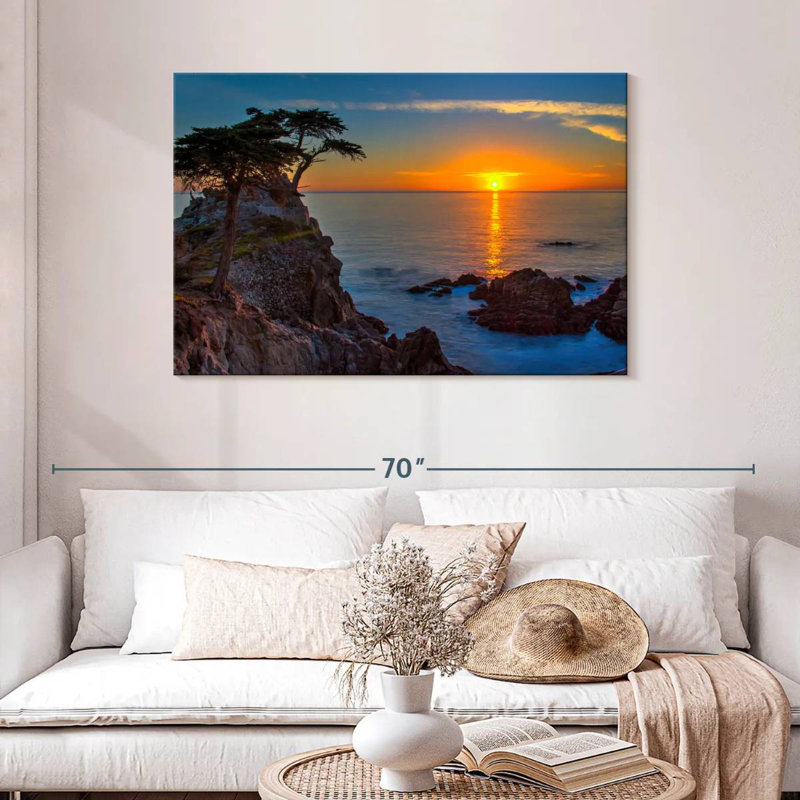 Gillard Golden Sun au-dessus de galets Gillard, H 30 po x l 45 po