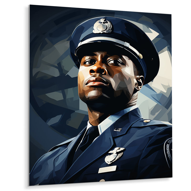Soldat militaire militaire «Honor and Courage US I» - Art militaire en métal, H 40 po x l 30 po x P 1,5 po