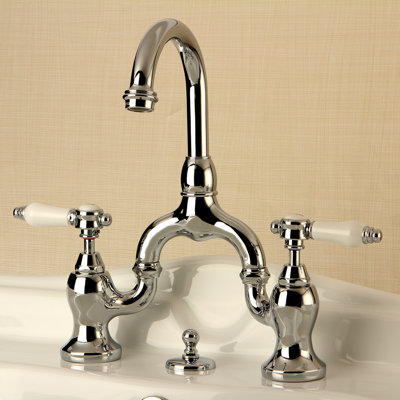 Robinet de salle de bain à large entraxe avec bonde
