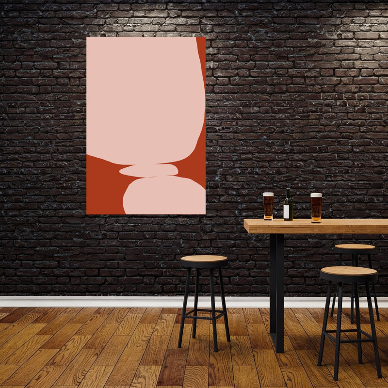 Art mural minimaliste contemporain abstrait doux et équilibré, 60" H x 40" W