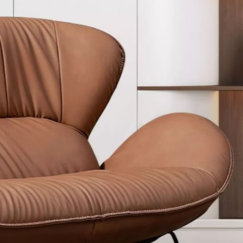 Chaise berçante nordique romantique, Brun