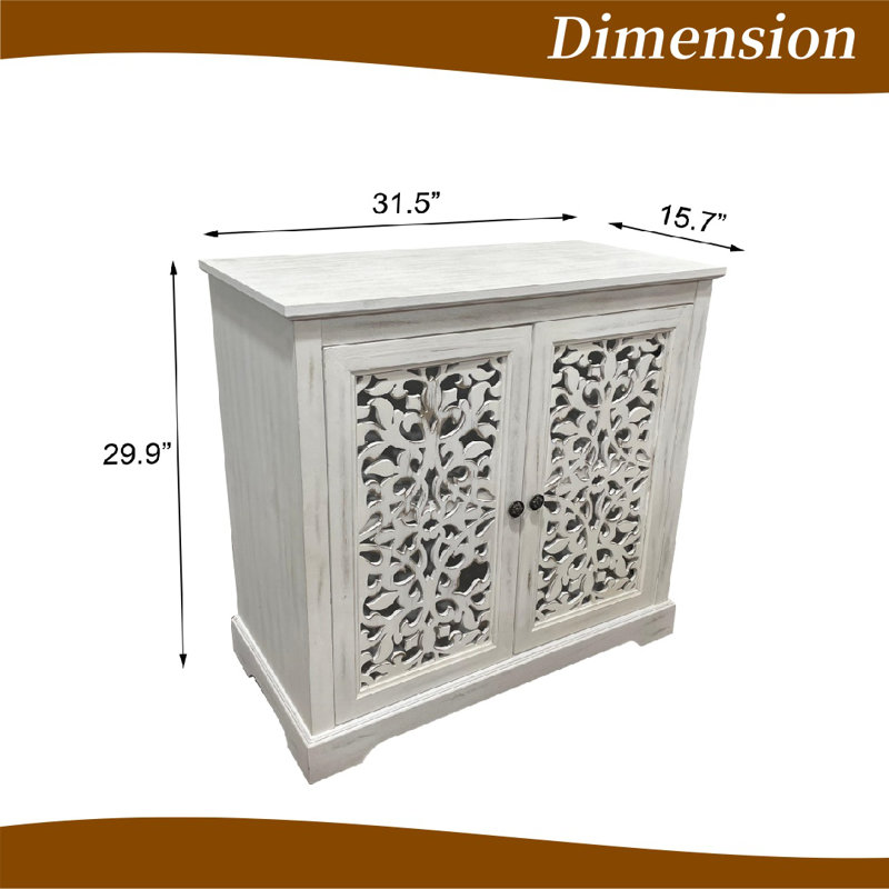 Buffet rustique en bois 2 portes
