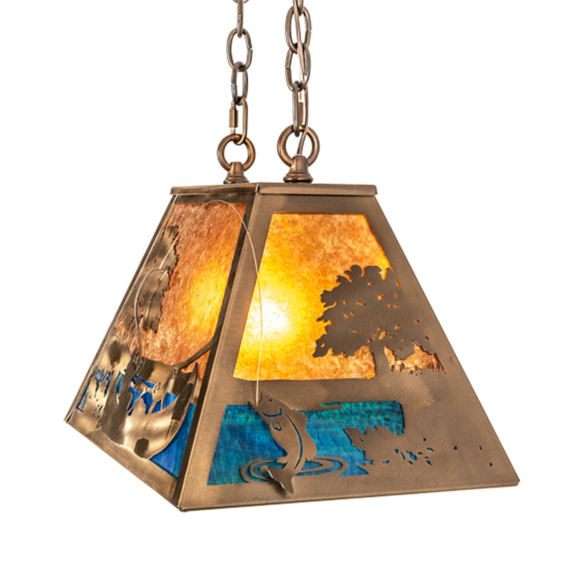 Bass And Fisherman 1 - Light Pendant