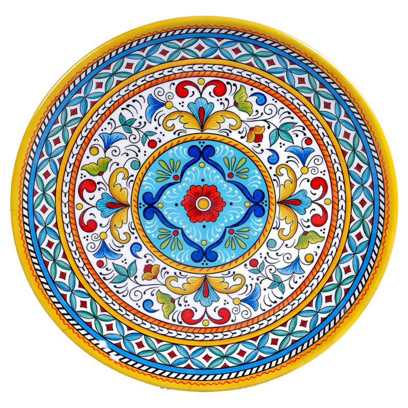 Colorful Melamine Round and Oval Platter Set
