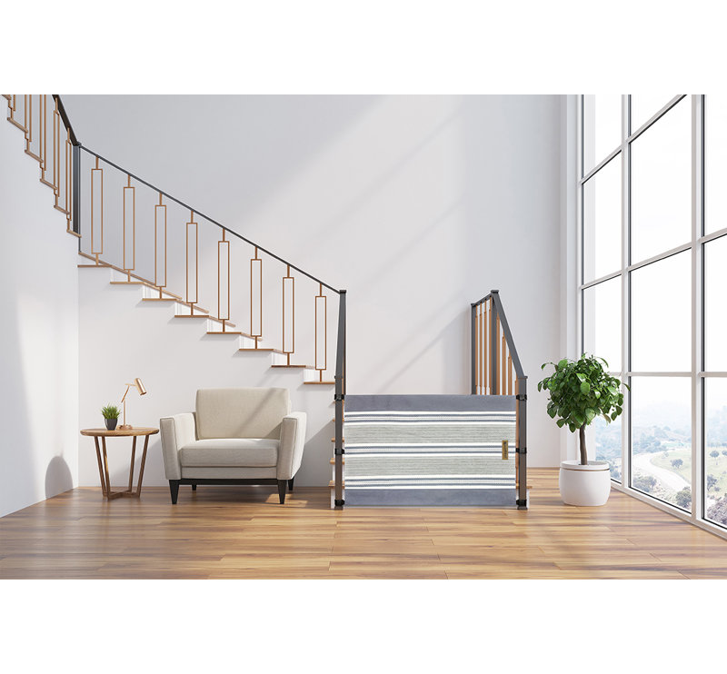 Safety Gate, 32" H x 42" W x 0.15" D, Black