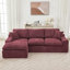 Canapé rembourré avec coussin double couche et poches latérales