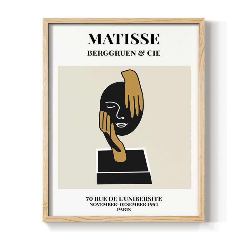 Matisse Cxxxix, reproduction d'art encadrée - bois massif