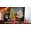 Arbre de Noël mince en PE + PVC avec lumières DEL blanc chaud et support en métal robuste-78566603