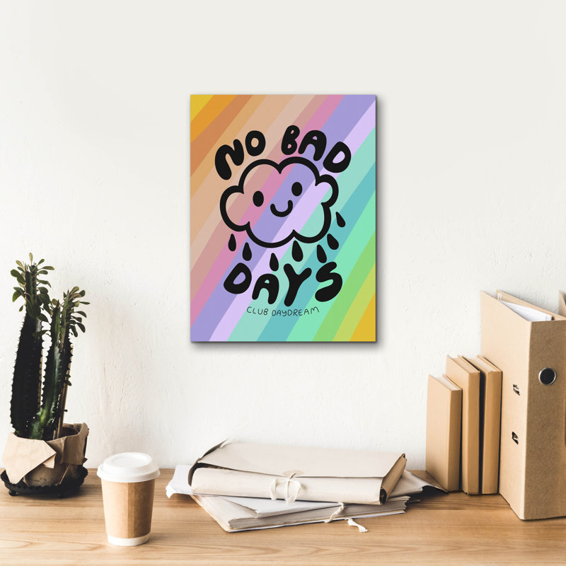 «No Bad Days» par Club Daydream, art mural sur toile, 12 po x 16 po, H 16 po x l 12 po