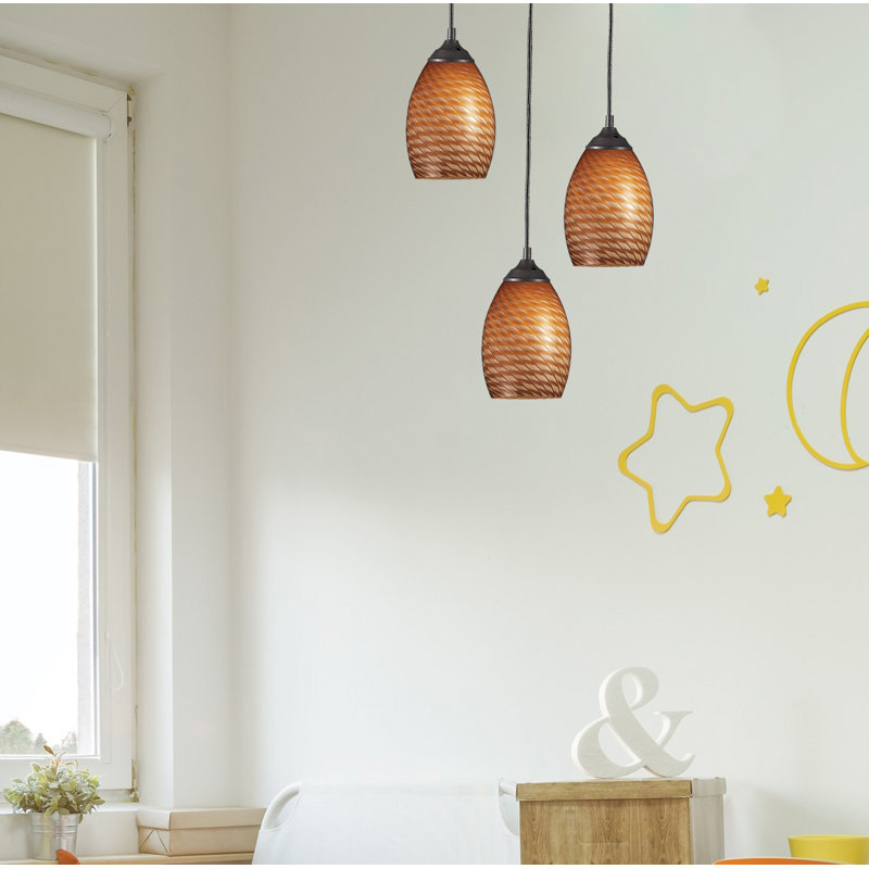 Crouse 1 - Light Single Pendant, Blue, Sand Black