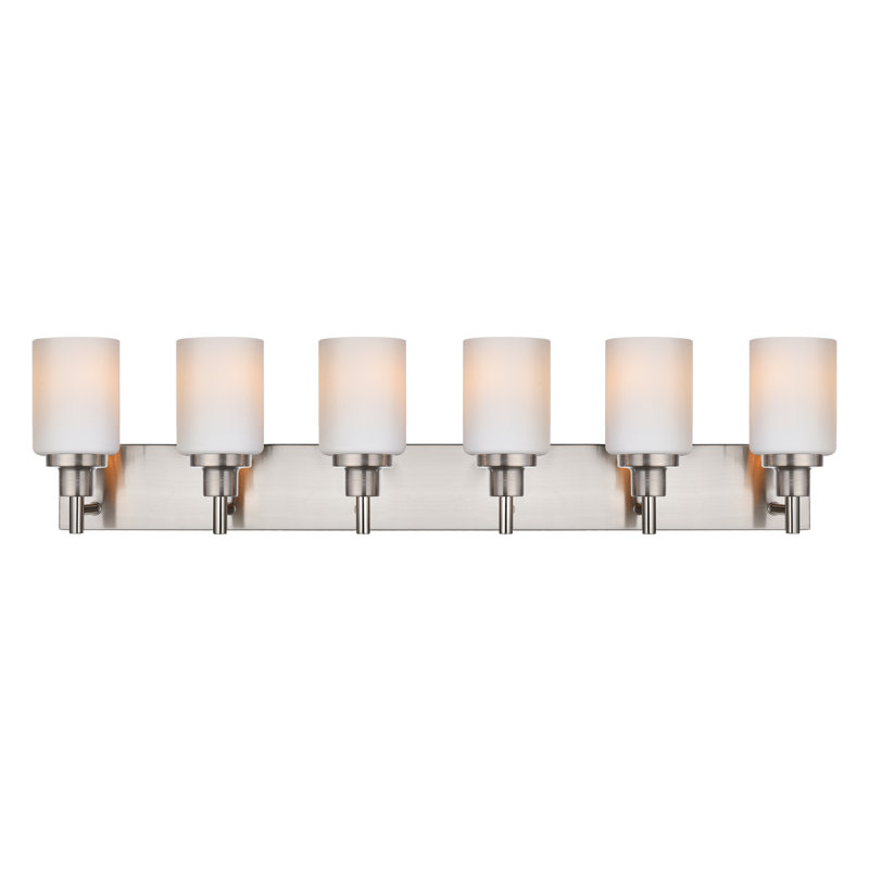 5-Light Bathroom Light Fixtures, Vanity Lights For Mirror With Milky White Glass Shade, Modern Kitchen Light Fixtures Wall Sconce Light-E26 Base