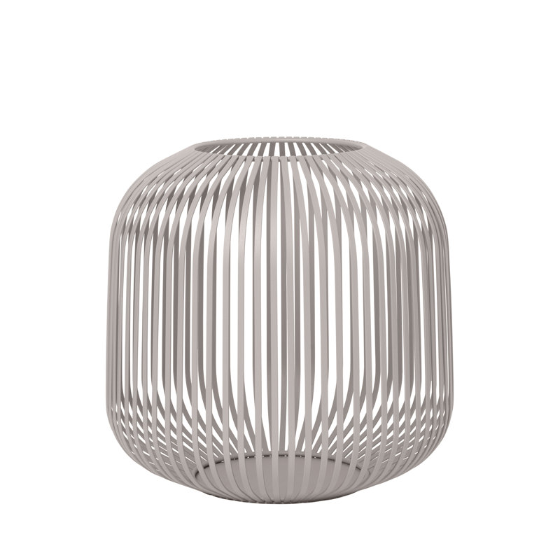 Blomus Lito Metal Lantern Candle Holder, Mourning Dove, 10.6" H x 10.8" W x 10.8" D