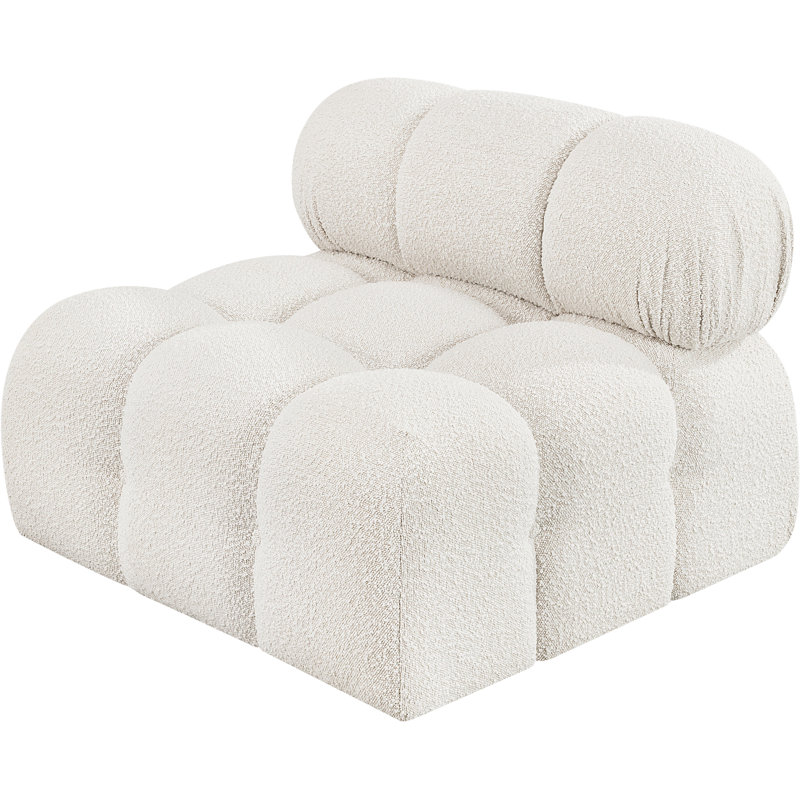 Ames 34 de large, Tissu crème bouclé