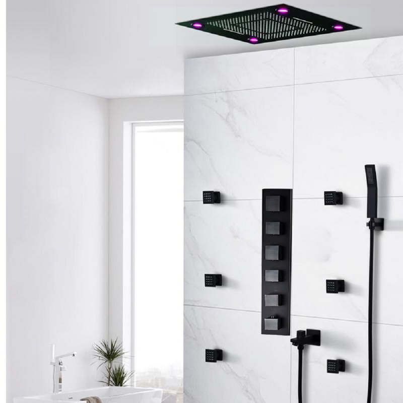 Douche à eau DEL multicolore avec jets corporels et mélangeur Lima