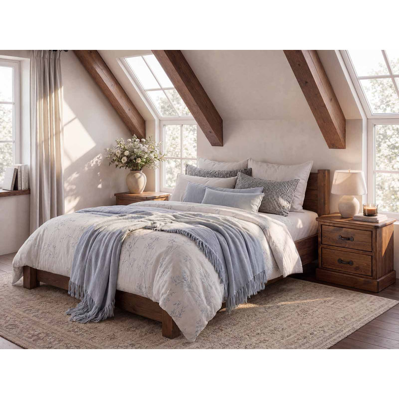 Brummett Solid Wood Bed, Super King (6')
