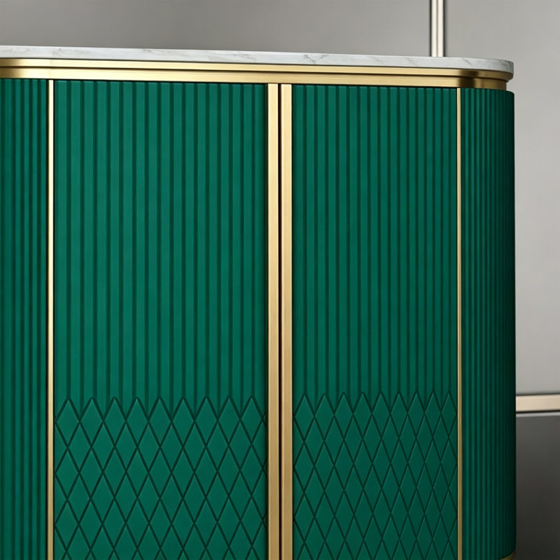 Buffet multifonctionnel de style italien, H 35,43 po x l 59,06 po x P 15,75 po, Vert