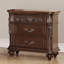 2 Drawers Nightstand With Mirror Trim