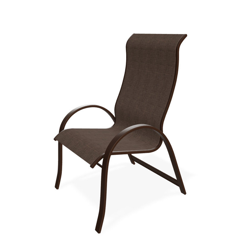 Chaise de patio empilable Hirotaka Supreme, Moka Sunbrella®, Kona texturé