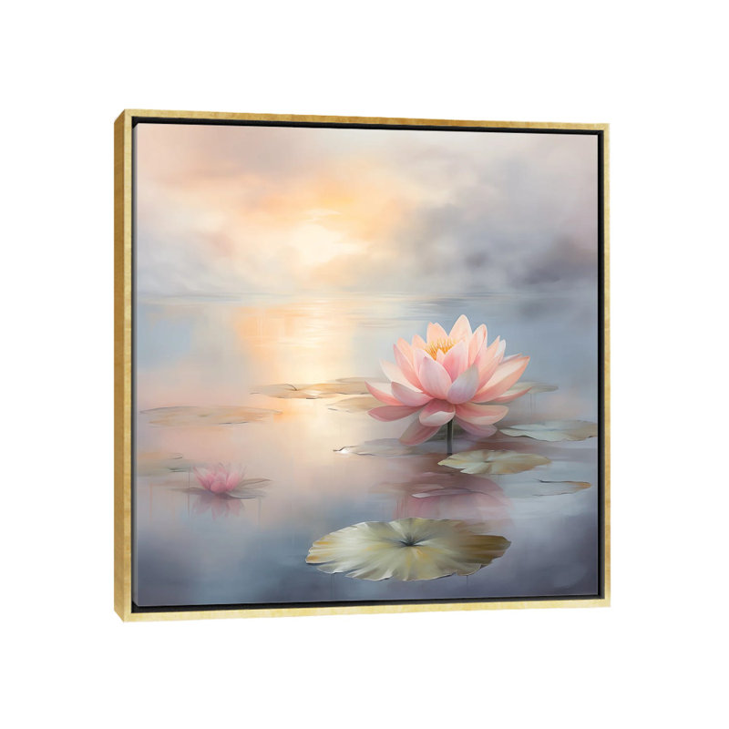 Perle du soir IV - reproduction d'art murale, H 18 po x l 18 po, Reproduction encadrée sans passe-partout, Doré