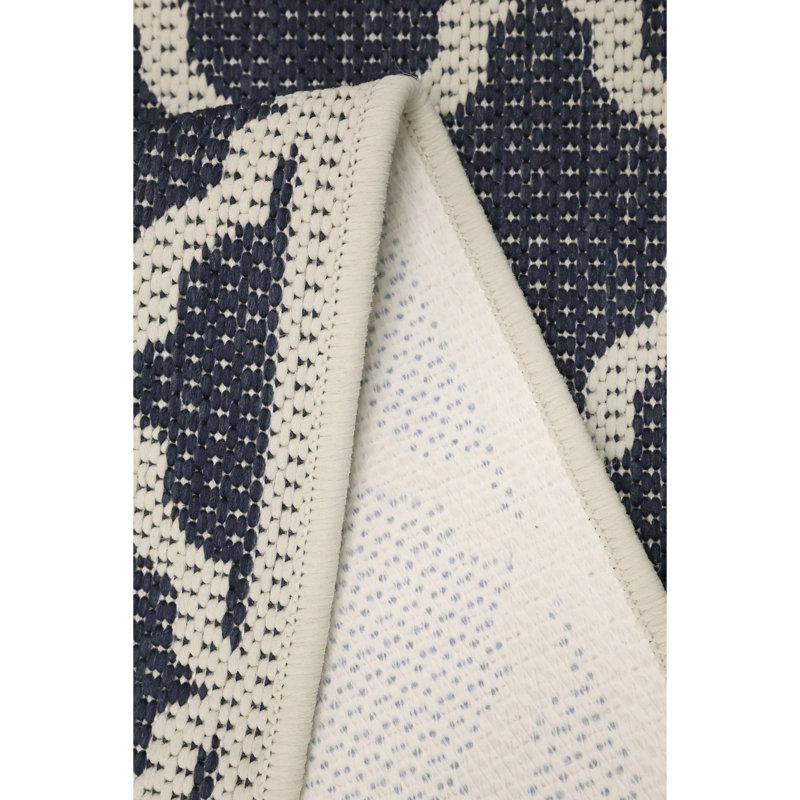TRELLIS GREL FLATW NAVY 120/160cm, Runner 60 x 180 cm
