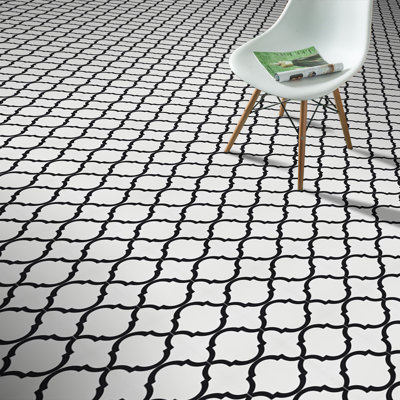 Carreau de plancher et de ciment à motif ciment 8 po x 8 po