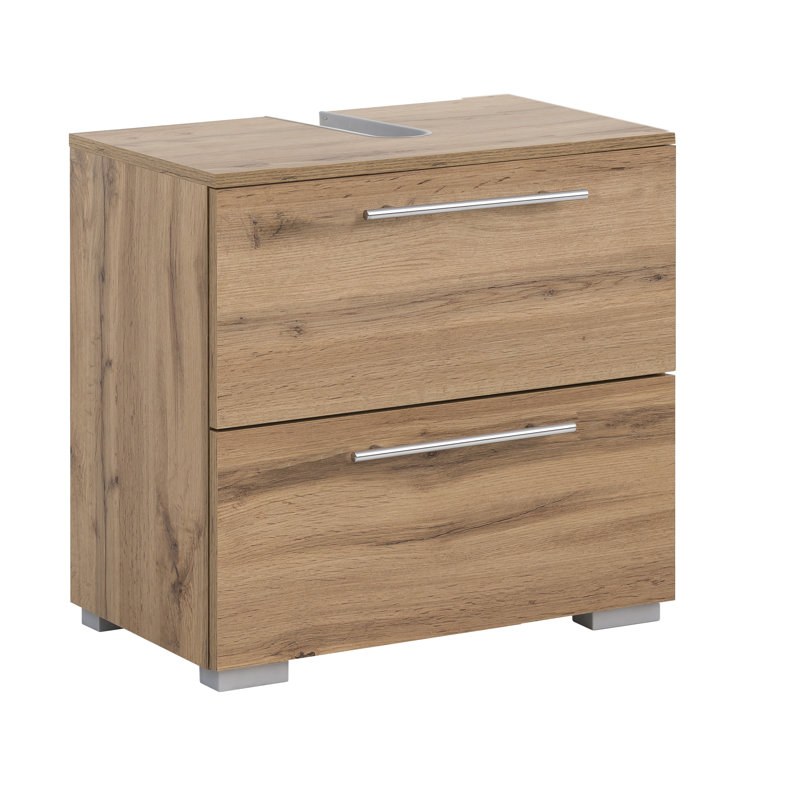 Flosi 60.2cm Single Bathroom Vanity Base Only, Oak