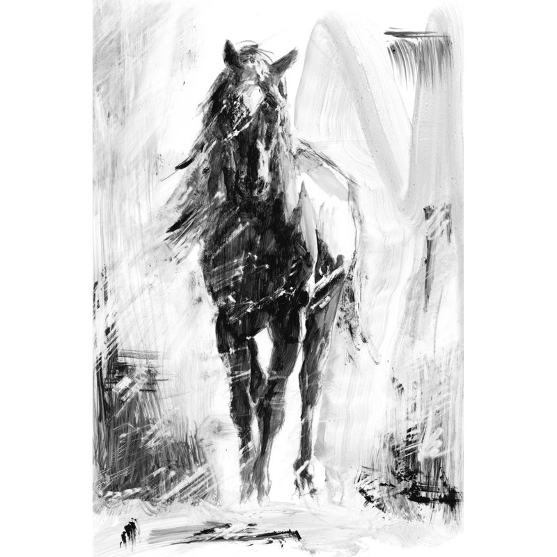 Rustic Stallion II by Ethan Harper - Painting, Wrapped Canvas, 46 cm H x 30 cm W